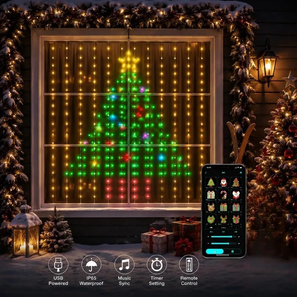 Luci Natalizie a LED a Tenda,  - Lighting Decoration Ideas recensione e prezzo